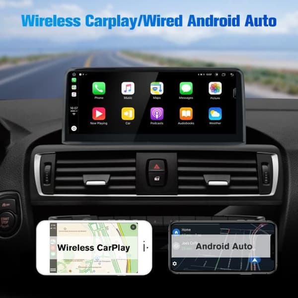 AWESAFE Android 11[4GB+64GB] bilradio för BMW X3 F30 F31 F34/X4 F32 F33 F36 med 10,25 tum, Carplay/Android Auto WIFI/4G