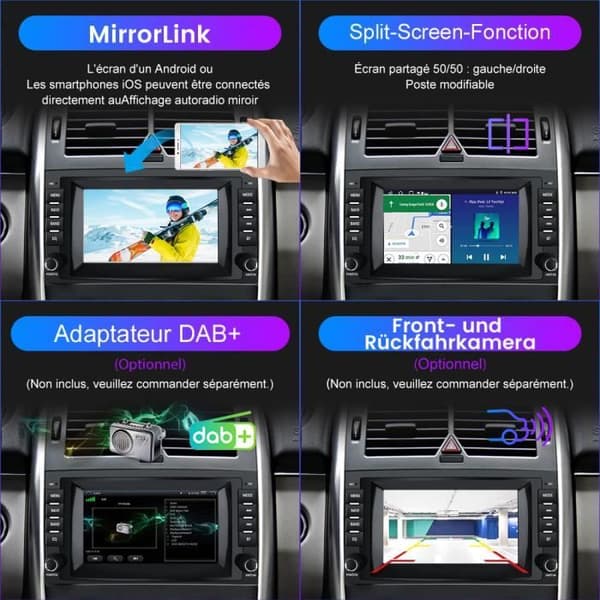 AWESAFE Android 12 bilradio för Mercedes Benz Vito Viano/Sprinter W639 W245/Klass B/Klass A W169 med 7-tums GPS-skärm