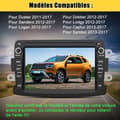 Miniatyrbild 6 av 6: AWESAFE Android 12 bilradio för Renault Dacia Duster Sandero Captur Lodgy Symbol Logan 7" skärm med GPS Carplay Android Auto WiFi