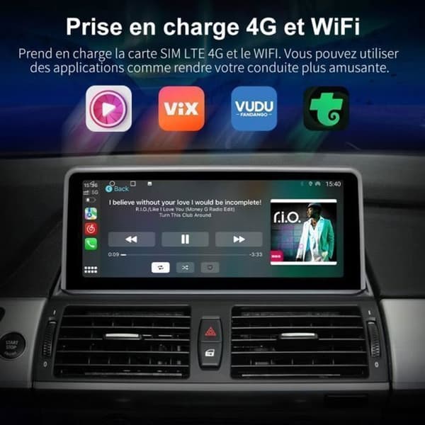 AWESAFE Bilradio Android 13 4Go+64Go för BMW X5 E70 X6 E71 (2007-2009) CCC-system med 10.25 Tum Carplay Android Auto