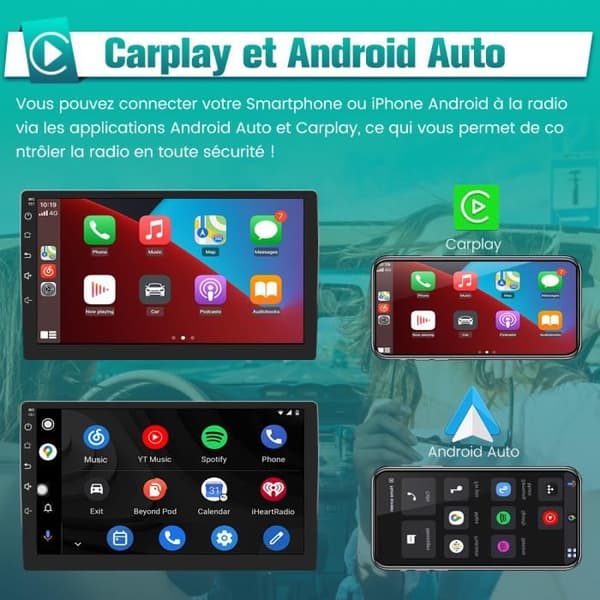 AWESAFE Android 12 bilradio för BMW 5er E39 X5 M5 E53 (1996-2003) (2GB + 32GB) med Carplay GPS WiFi USB SD Bluetooth Android Auto