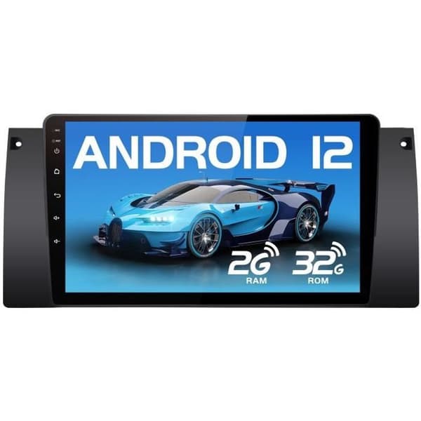 AWESAFE Android 12 bilradio för BMW 5er E39 X5 M5 E53 (1996-2003) (2GB + 32GB) med Carplay GPS WiFi USB SD Bluetooth Android Auto