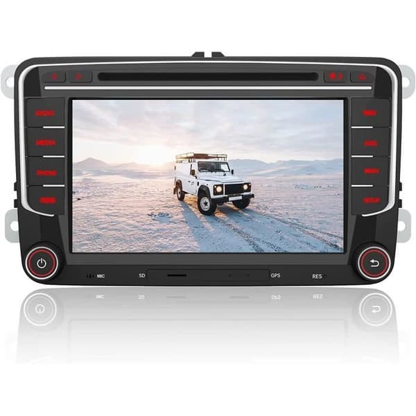 AWESAFE Bilradio för VW Car Stereo 7" 2 Din HD Touchscreens Bluetooth GPS Navigation Stereo DVD CD Radio