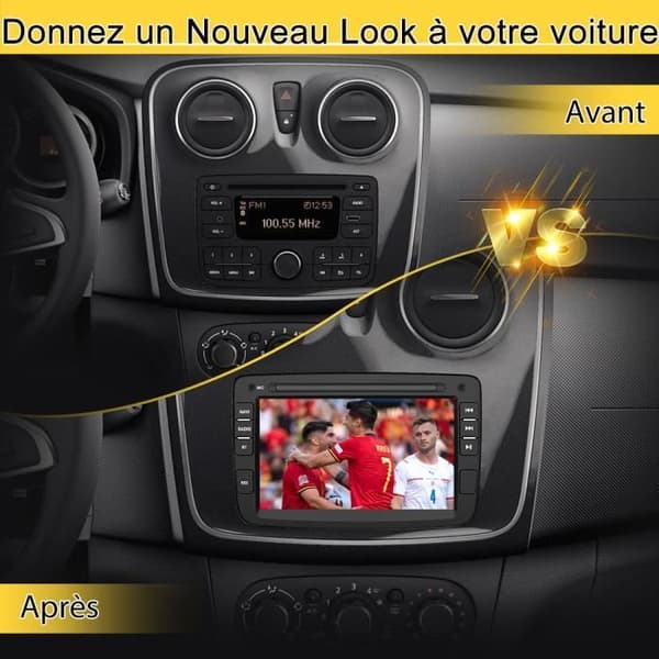 AWESAFE Android 12 bilradio för Renault Dacia Duster Sandero Captur Lodgy Symbol Logan Dokker med 7-tums GPS-skärm