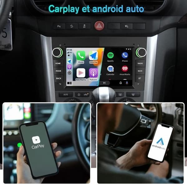 AWESAFE Carplay Radio för Opel Corsa Vivaro Antara Vectra Sigum Combo Zafira Astra Meriva,Android 12,7" HD Touchscreen GPS