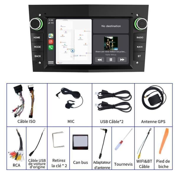 AWESAFE Carplay Radio för Opel Corsa Vivaro Antara Vectra Sigum Combo Zafira Astra Meriva,Android 12,7" HD Touchscreen GPS