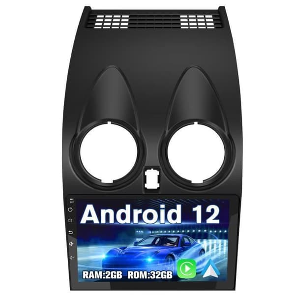 AWESAFE Android 12 Car Radio för Nissan Qashqai J10 2006-2013 Carplay Wireless [2GB+32GB]Bluetooth med 9-tumsskärm Android Auto WiFi