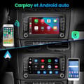 Miniatyrbild 3 av 4: AWESAFE Android 12 Bilradio för Golf VW Passat Polo Seat Skoda, 7'' pekskärm, Carplay Android Auto RDS, GPS, WiFi 2GB+32GB