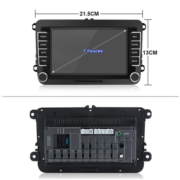 AWESAFE Android 12 Bilradio för Golf VW Passat Polo Seat Skoda, 7'' pekskärm, Carplay Android Auto RDS, GPS, WiFi 2GB+32GB