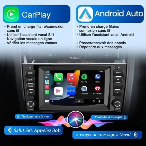 Android 12 bilradio - AWESAFE - Mercedes-Benz Class C/CLC/W203/W209 - 8'' pekskärm - Bluetooth - GPS