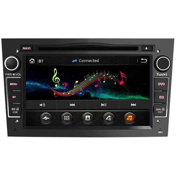 AWESAFE Autoradio GPS Navigator för Opel Car 7 Inch 2 Din Car Stereo Head Unit med CD DVD USB SD Bluetoo Player