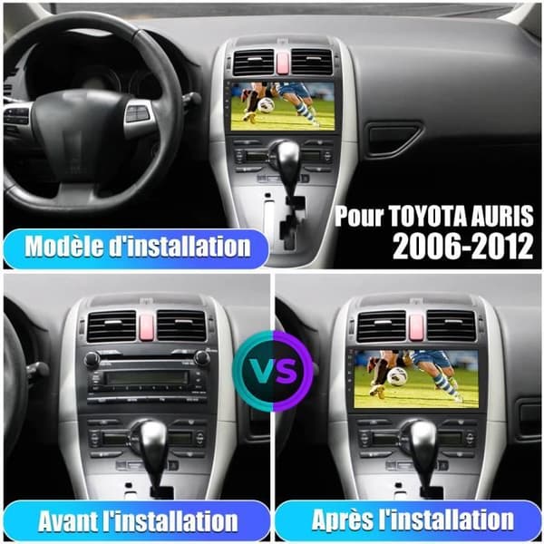 AWESAFE Android 12 bilradio för Toyota Auris 2006-2012 2GB+32GB med Carplay Android Auto GPS Bluetooth FM WiFi