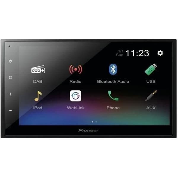 Bilradio - PIONEER - DMH-A340DABDAB - USB - 2 DIN - 6,8" kapacitiv skärm av typen "FLAT" - Bluetooth - DAB+
