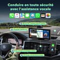 Miniatyrbild 4 av 6: TOGUARD Bilradio 7" trådlös carplay backkamera 1080P Pekskärm Android/iOS röststyrning Multimedia Bluetooth/WIFI/GPS