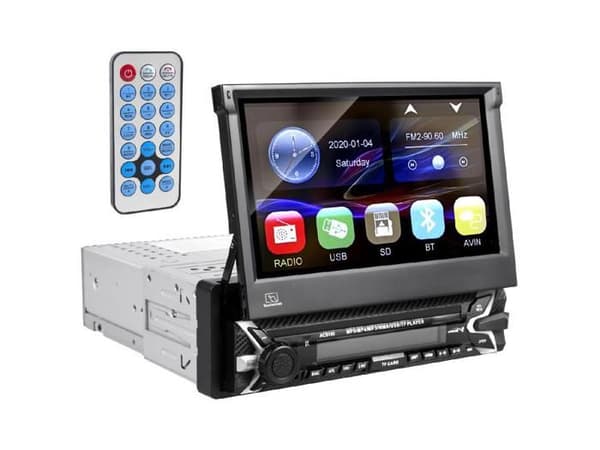 Bilradio Bluetooth handsfree LCD 7" pekskärm 1080P MP5 AVI DivX RDS