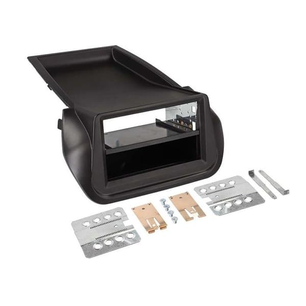 2-DIN frontadapter med ficka Fiat/Citroen/Peugeot svart