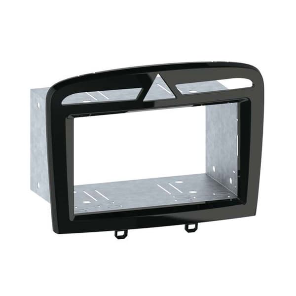 2-DIN-fasciadapter för Peugeot 308 / 308 CC / RCZ svart pärlemor