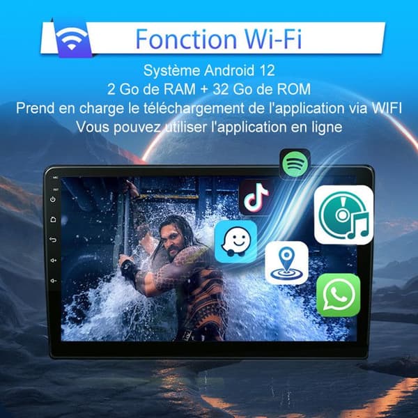 AWESAFE Android 12 bilradio för Seat Altea XL Toledo 9 tum (2GB + 32GB) med Carplay GPS WiFi USB SD Bluetooth Android Auto