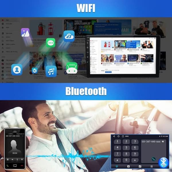 AWESAFE Android 12 bilradio för BMW X3 E83 2004-2012 med 1GB+32GB CarPlay Android Auto 9''-skärm Navi HiFi FM RDS BT RCA WiFi
