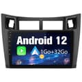 Miniatyrbild 1 av 6: AWESAFE Android 12 bilradio för Toyota Yaris XP90 (2005-2012), 1GB+32GB 9-tums pekskärm, Carplay GPS WiFi Bluetooth Android Auto