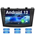 Miniatyrbild 1 av 6: AWESAFE Android 12 bilradio för Mazda (2009-2013) 1GB + 32GB 9-tums pekskärm med Carplay GPS WiFi Bluetooth Android Auto