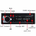 Miniatyrbild 3 av 4: Bilradio Stereo In-Dash Bluetooth 1Din MP3-spelare FM AM USB SD AUX 12V