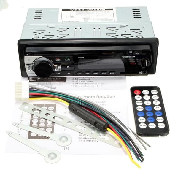 Bilradio Stereo In-Dash Bluetooth 1Din MP3-spelare FM AM USB SD AUX 12V