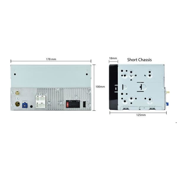 Bilradio - PIONEER - SPH-DA360DAB - 2 DIN - 6,8" skärm - Bluetooth - Trådlös CarPlay