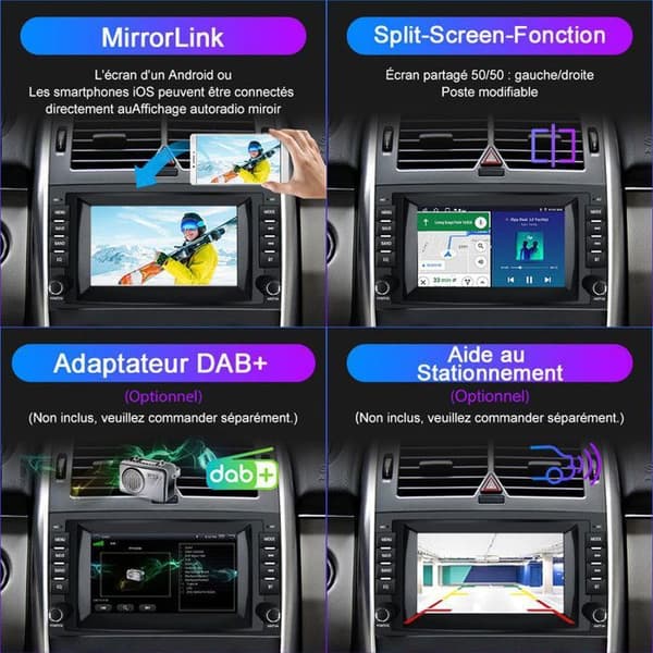 AWESAFE Android 13 2GB+64GB bilradio för Mercedes-Benz Vito Viano Sprinter W639/B-Class W245/W169 8"-skärm Carplay Android Auto