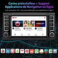 Miniatyrbild 4 av 6: AWESAFE 4G Android 13 4GB+64GB bilradio för VW Touareg Transporter T5 Multivan, 7" pekskärm GPS Android Auto Carplay