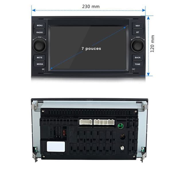 AWESAFE Android 13 2GB+64GB bilradio för Ford Focus med Carplay Android Auto 7 tum Stereo GPS USB SD Bluetooth FM AM RDS