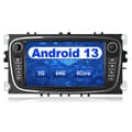Miniatyrbild 1 av 5: AWESAFE Android 13 2GB+64GB bilradio för Ford Focus C-Max S-Max Mondeo Kuga Galaxy, Android Auto Carplay, 7-tums pekskärm