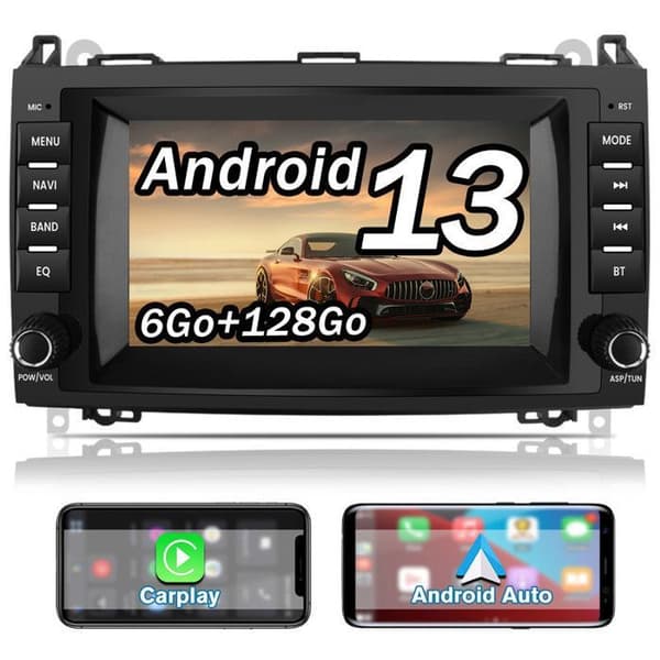 AWESAFE 4G Android 13 6GB+128GB bilradio för Mercedes Benz Vito Viano/Sprinter W639 W245/Klass B/Klass A W169 med 7-tumsskärm