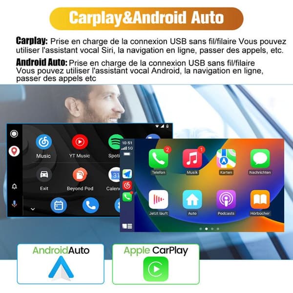 AWESAFE 4G Android 13 Bilradio 6GB+128GB för Mercedes Benz CLK W209 W203 W463 W208 med Carplay Android Auto 7-tumsskärm GPS FM RDS