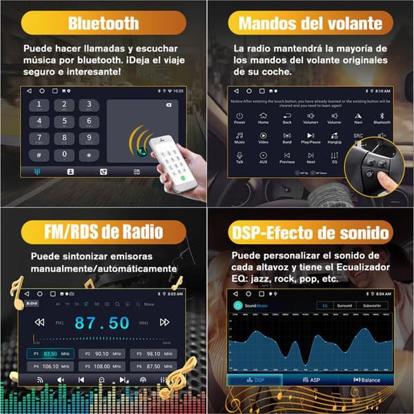 AWESAFE 4G Android 13 Bilradio 6GB+128GB för Mercedes Benz CLK W209 W203 W463 W208 med Carplay Android Auto 7-tumsskärm GPS FM RDS