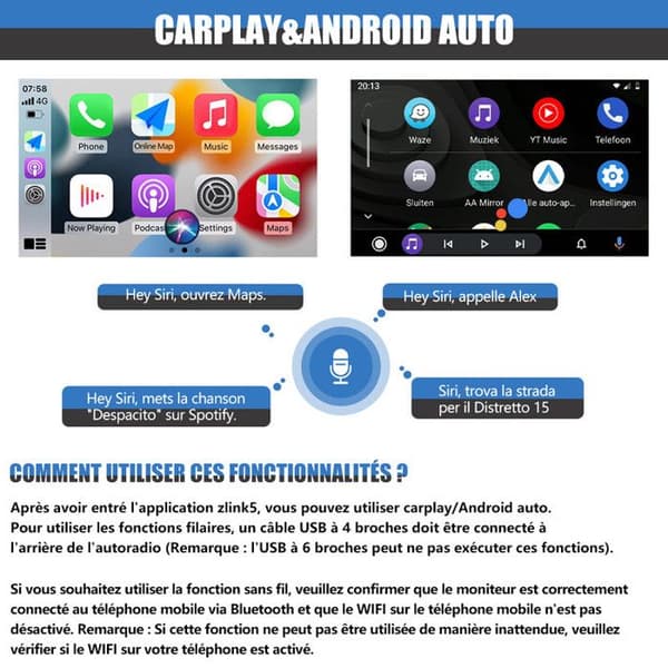 AWESAFE 4G Android 13 6GB+128GB Bilradio för Golf 5 6 VW Passat Polo Seat Skoda, 9''-skärm Carplay Android Auto GPS WiFi
