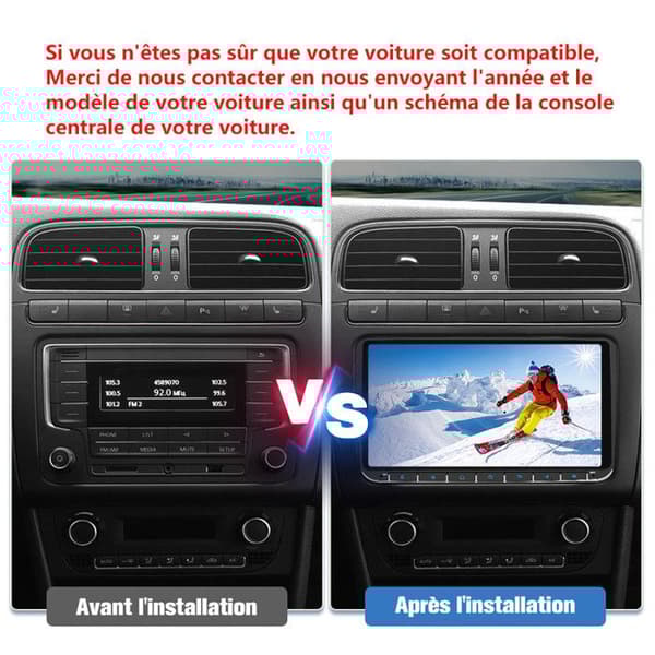 AWESAFE 4G Android 13 6GB+128GB Bilradio för Golf 5 6 VW Passat Polo Seat Skoda, 9''-skärm Carplay Android Auto GPS WiFi