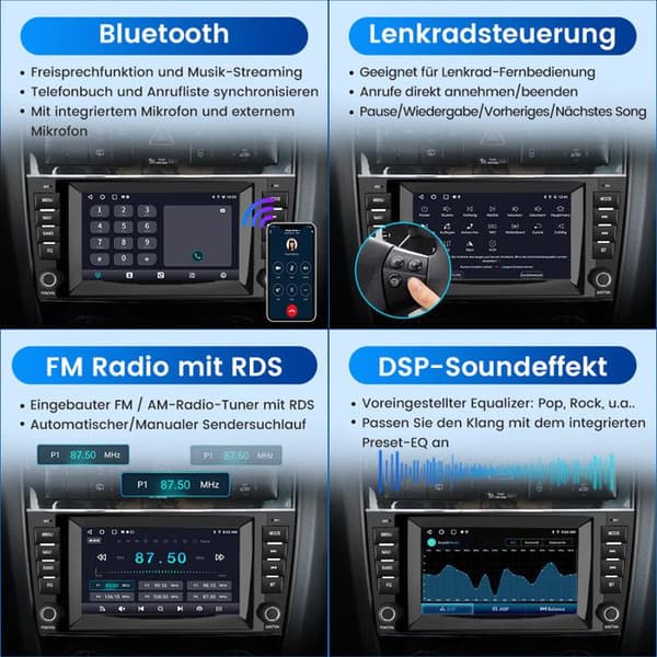 AWESAFE 8'' 4G Android 13 bilradio 6GB+128GB för Mercedes-Benz C-Klass CLC-Klass W203 (2008-2010) CLK-Klass W209 (2005-2011)