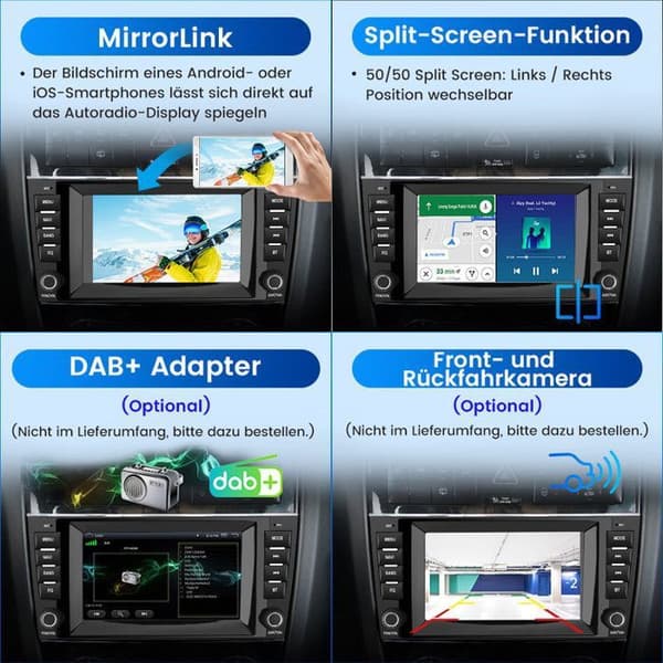 AWESAFE 8'' 4G Android 13 bilradio 6GB+128GB för Mercedes-Benz C-Klass CLC-Klass W203 (2008-2010) CLK-Klass W209 (2005-2011)