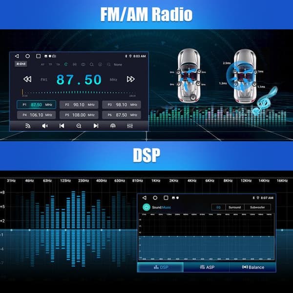 AWESAFE 4G Android 13 6GB+128GB bilradio för Audi A4 B6 B7/S4/RS4 (2000-2012) med 7-tums pekskärm med GPS Carplay Android Auto