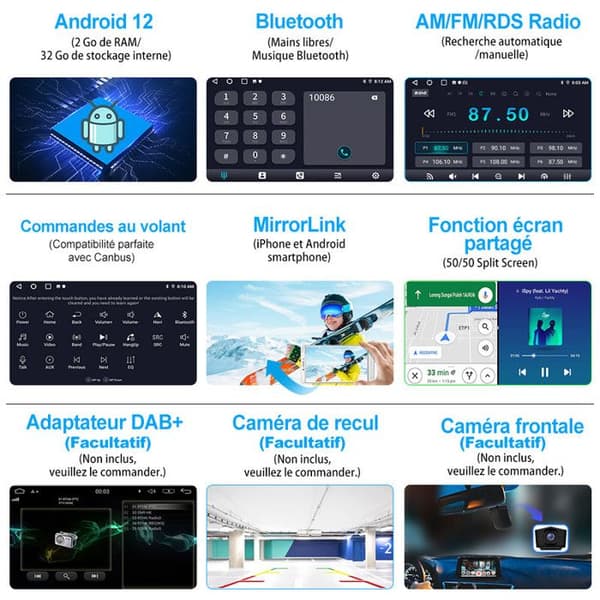 AWESAFE 4G Android 13 4GB+64GB bilradio för Mercedes-Benz E-Class W211 GLS-Class W219 med 8-tumsskärm Carplay Android Auto GPS