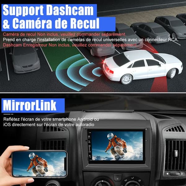AWESAFE 4G Android 13 Bilradio 6GB+128GB för Fiat Ducato Peugeot Boxer Citroën Jumper 7''-skärm med Carplay Android Auto GPS FM