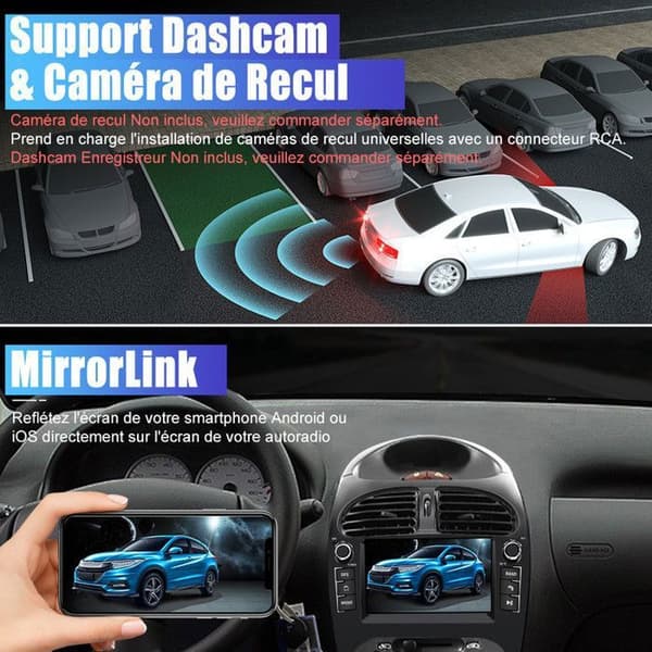 AWESAFE 4G Android 13 6GB+128GB bilradio för Peugeot 206 (2002-2010) med 7-tumsskärm GPS Carplay Android Auto WiFi Bluetooth