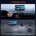 Miniatyrbild 4 av 6: TOGUARD 9" Autoradio Carplay Trådlös Framkamera 4K+1080P Backkamera för Apple Carplay/Android Auto TF-kort 64G