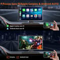 Miniatyrbild 5 av 6: TOGUARD 9" Autoradio Carplay Trådlös Framkamera 4K+1080P Backkamera för Apple Carplay/Android Auto TF-kort 64G