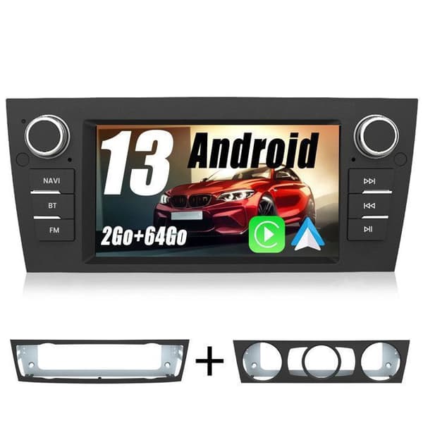 AWESAFE Android 13 2GB+64GB bilradio för BMW Series 3 E90 E91 E92 E93 med 7-tums skärm Carplay Android Auto GPS