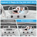 Miniatyrbild 2 av 6: AWESAFE Android 12 bilradio 2GB+32GB för Fiat 500(2007-2015) med 7-tums pekskärm Carplay Android Auto GPS WiFi DSP FM Vit