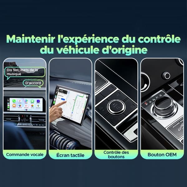 TOGUARD 2 i 1 trådlös Carplay-adapter för Apple Carplay &amp; Android Auto WIFI 5.8GHz Plug &amp; Play Bluetooth 5.0