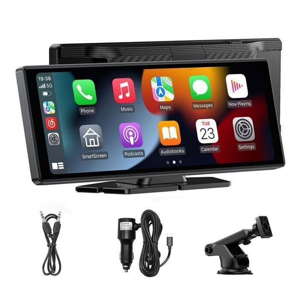 TOGUARD 9.26" Autoradio Carplay pekskärm Bil Bluetooth för Apple Carplay och Android Auto trådlöst