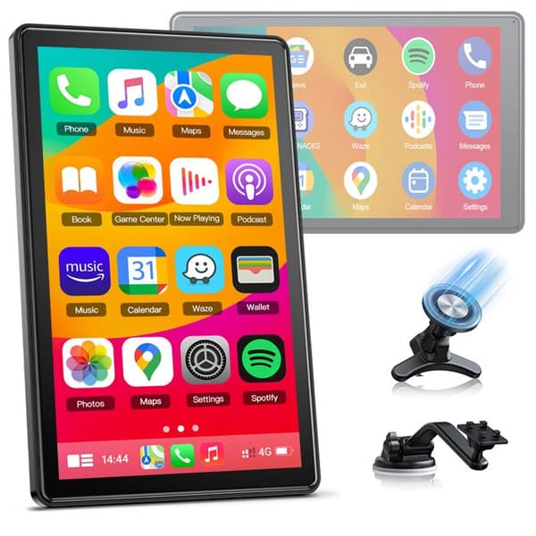 TOGUARD 7'' Bärbar Carplay Bilradio Android Auto Trådlös Överförbar Vertikal skärm Carplay Car Touch Super Link